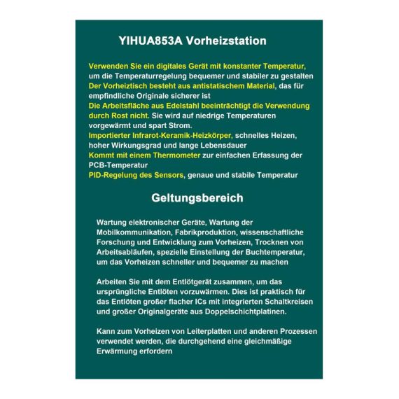 BGA Rework Station 450W - Professionelle Lötstation mit Infrarot-Technologie LED Digitalanzeige und 220V Heizplatte