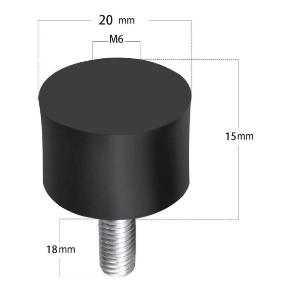 Luftkompressoren-Zubehör 10 Schwarze M6 Schwingungsdämpfer für Auto Boot Silentblock - Gummimetallpuffer Anti Vibration Spulen