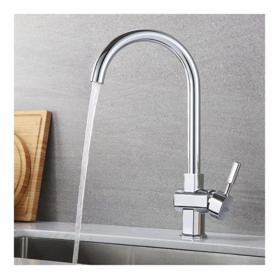 360° Drehbarer Hochdruck-Küchenwasserhahn mit Touch-Funktion und Abnehmbarem Perlator – Moderne Mischbatterie mit Hoher Auslauf für Spüle inklusive 2*G3/8 Anschlüssen