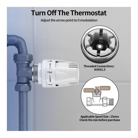 Heizkörperregler & Zubehör - 2 Stück M30 x 15 Thermostatköpfe für Heizkörperventile Kühlerthermostate Kühlerventile - Ersatzköpfe für Büro und Zuhause