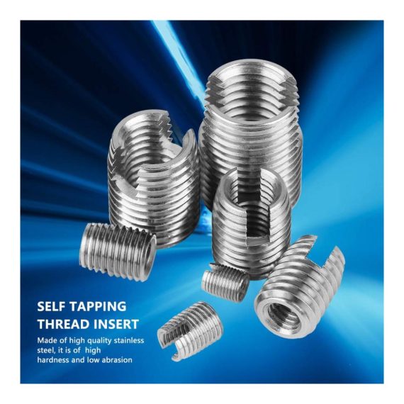 Gewindeeinsätze Edelstahl Set - 50 Stück Selbstschneidende Innengewinde zur Verstärkung und Reparatur | MEHRWEG VERPACKUNG