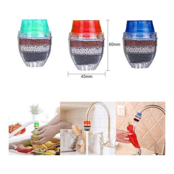 Wasserhahn Aufsätze 6er Set – Aktivkohlefilter für Mini Wasserhähne mit Runddesign – Effektiver Hahn Wasserfilter für die Küche – Home Coconut Aktivkohle Technologie – Wasserreinigung leicht gemacht