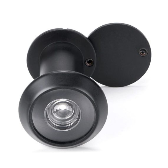 Türspion YOUTU Hochwertiger Türbetrachter mit Weitwinkel HD-Glaslinse Massivem Messing-Körper und 220 Grad Betrachtungswinkel - Bohrloch Ø 16mm (Schwarz