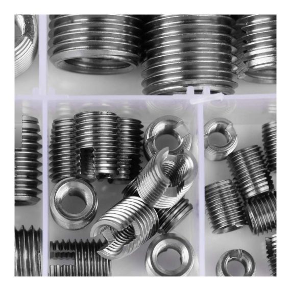Gewindeeinsätze Edelstahl Set - 50 Stück Selbstschneidende Innengewinde zur Verstärkung und Reparatur | MEHRWEG VERPACKUNG