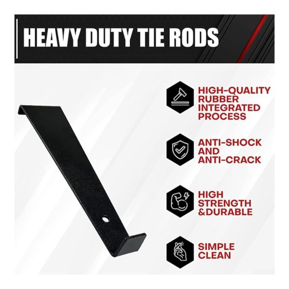12.2-Inch Heavy Duty Wood Flooring Installation Tool with Metal Tie Rods - Professional Pulls Bar for Laminate and Hardwood Floor Alignment