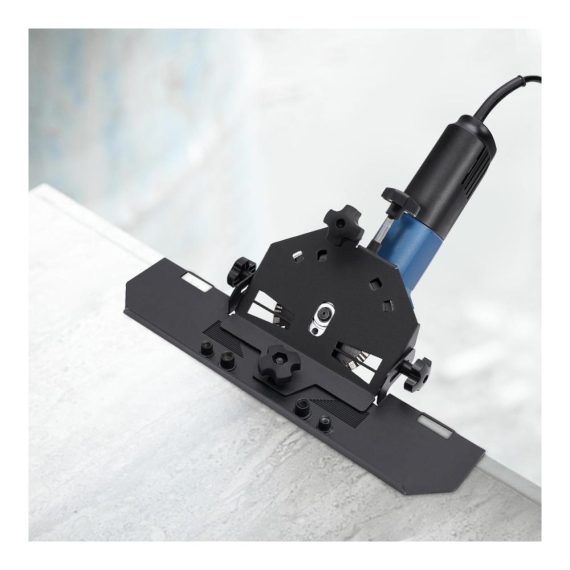Effizienter Fliesenschneider mit Keramikfliesen-Schneidehalterung für Winkelschleifer (115/125 mm) für präzises 45°-Schneiden