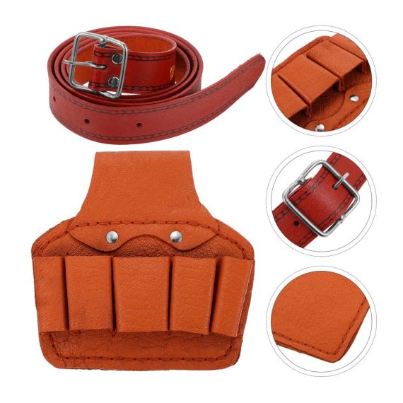 Elektriker Werkzeugtasche aus Leder - Robuste Ledertasche für Maniküre-Kit Dienstgürtel und Bohrgerät - Wartungsgürteltasche für Elektrikerwerkzeug - 1 Stück Arbeitstasche