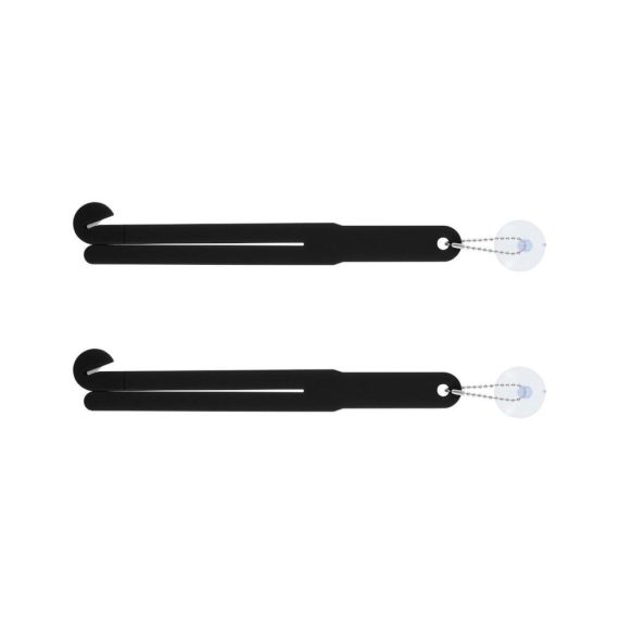 2er Set Lebensmittelbeutel-Slicer & Paketöffner aus Kunststoff – Tragbare Küchenwerkzeuge mit Kette Saugnapf & Quetscher-Funktion