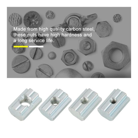 Verzinkte T-Nut-Schiebemutter aus Kohlenstoffstahl für Aluminiumprofile - M8 (Nationaler Standard 40 Typ