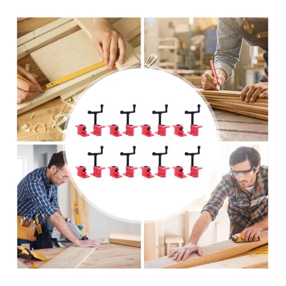 8er-Pack Gusseisen Rohrschellen und Schraubzwingen - Heavy-Duty 3/4 Zoll Rohrschraubzwingen für Holzklemmen und DIY Holzbearbeitung