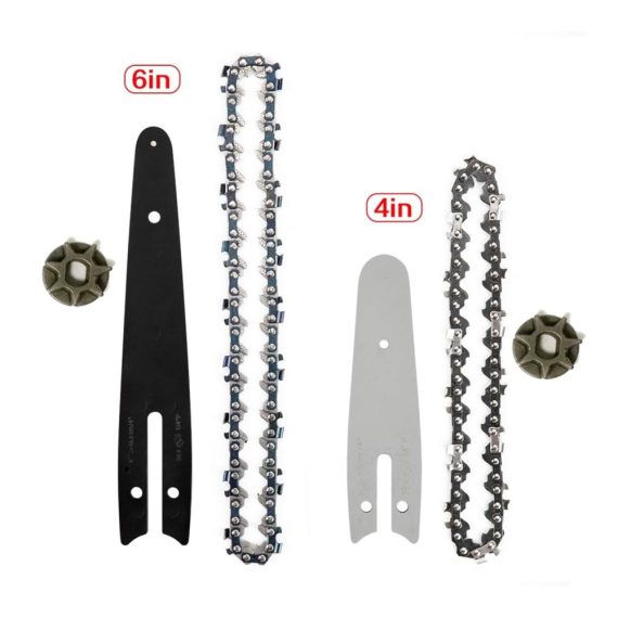 Bügelsäge 4/6Zoll für Holzbearbeitung - Elektrische Astsägen mit Kettensägenschneider Sägekette & Führungskette - Ideal für Hand & Mini Säge (Farbe 4 Zoll