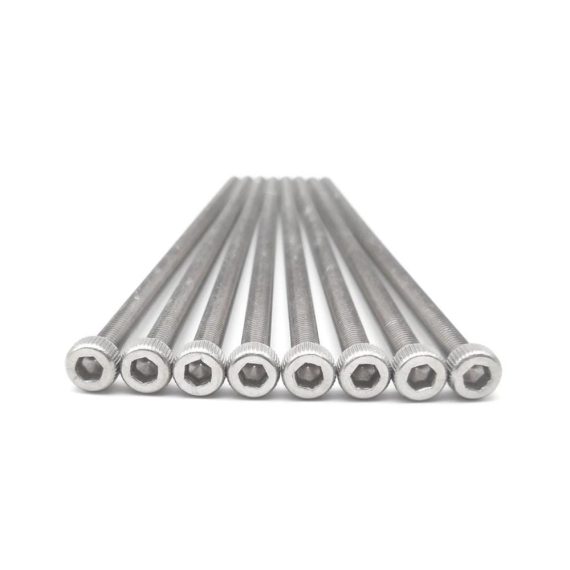 Edelstahl Sechskantschrauben Set M2-M12 DIN912 extra lang Innensechskant Verlängerungsschrauben Rändelschrauben - 304 Edelstahl silber - 20 Stück (M2x45mm