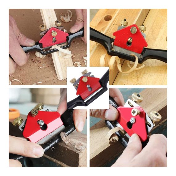 Premium 210 mm XPOOP Schweifhobel - Robuster Holzbearbeitungs-Hobel mit verstellbarer Schneidklinge inklusive 8 Ersatzklingen - Handhobel für präzises Handtrimmen und Hobeln - Perfektes Werkzeug für DIY-Projekte