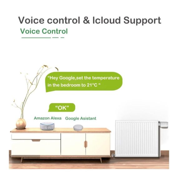 Programmierbarer Smart Radiator Thermostat mit Alexa Voice Control - ZigBee Actuator Temperaturregelung