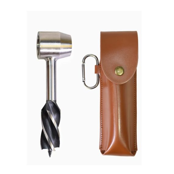 Bushcraft Handbohrer Survival Tool mit Scotch Eye-Schneckenbohrer - Manueller Bohrerschlüssel für Outdoor-Camping und Bushcrafting inklusive Schutzhülle und Haken