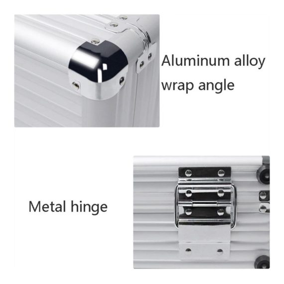 Multifunktions-Werkzeugkasten aus Aluminium | Tragbarer Hartwerkzeugkasten mit Passwortschutz | Aktenkoffer-Organizer für Werkzeuge | Tragetasche mit bequemem Griff | Aufbewahrung und Sortierung für Handwerkszeug