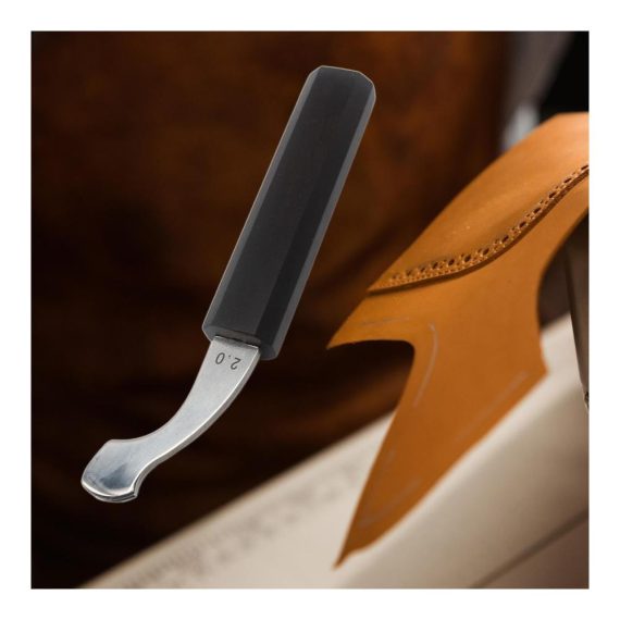 Lederkanten-Rillgerät aus Edelstahl 2.0 mm - Präzises Rillwerkzeug für langlebige Kantenmarkierung perfekt für Anfänger und Profis
