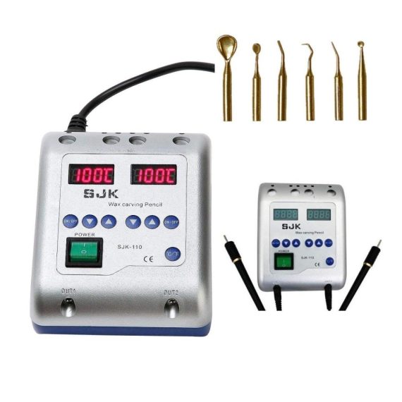 Elektrisches Wachsmesser Set mit Lötpistole - Dental Waxer für Zahnlabore - inklusive 6 Wachstipps - Schneller DHL Versand