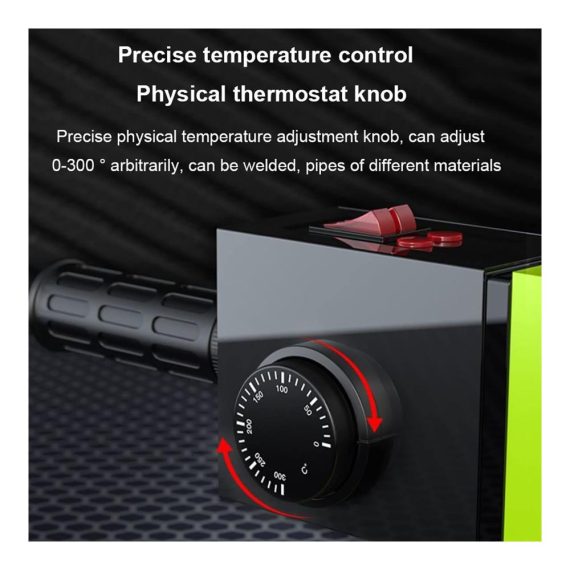 Kunststoffrohr-Schweißgerät mit Intelligenter Digitalanzeige (120–330 °C) - 3m Kabel Verbrühungssicher - Schweißen von PE/PB/PPR-Rohren (25–110 mm