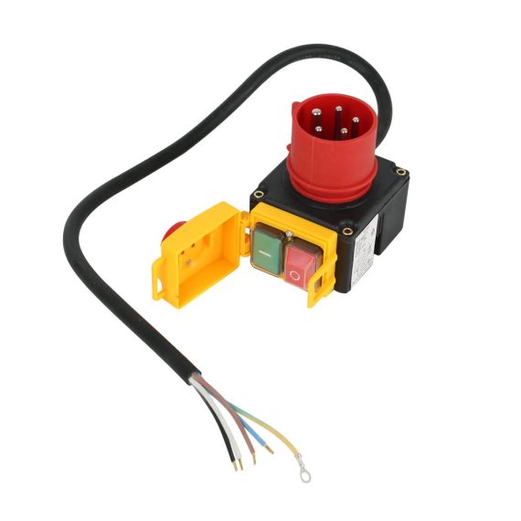 3-Phasen Druckschalter 400V - Maschinenschalter mit 160cm Kabel Phasenwender und Nullspannungsschalter - KEDU KOA7 kompatibel