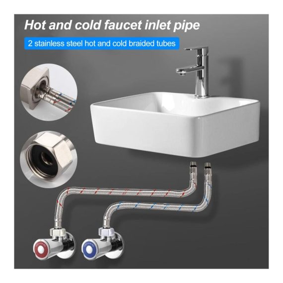 Brauseschläuche 4er Set G3/8 x M10 Wasserhahnverlängerung 60cm Flexschlauch Armatur Panzerschlauch Mischbatterie