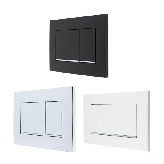 Dual WC Betätigungsplatte für Geberit Sigma30 und UP320 Spülkasten Schwarz