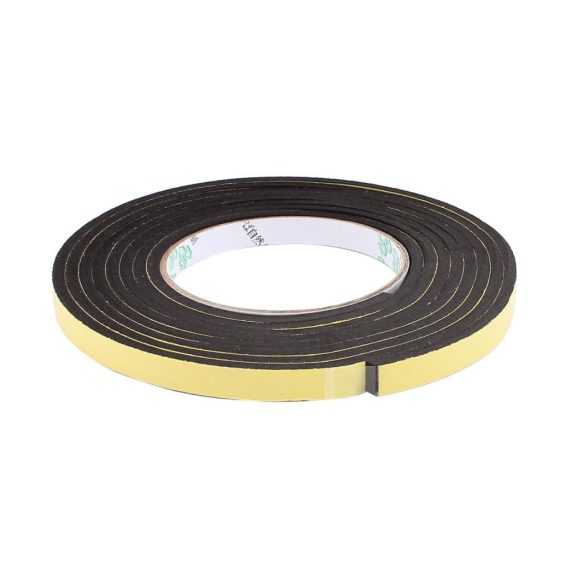 Selbstklebendes Reparaturband - 1 cm breites Gummiband mit 3 m Länge und 4 mm Dicke für effektive Abdichtung - Einseitiger Schaumstoff-Dichtungsstreifen