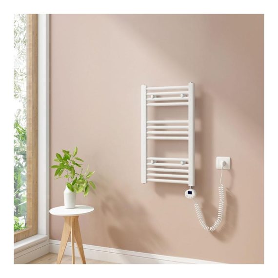 Heizkörper Badheizkörper Elektrisch 70x40cm - Digitales Thermostat Timer Weiß - Handtuchwärmer mit 238W Leistung
