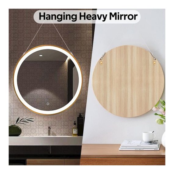 Bildaufhängung 2m Edelstahl Drahtseil mit 15 mm Durchmesser - Heavy Duty Bildaufhänger für Wohnzimmer Schlafzimmer Badezimmer Restaurant Arbeitszimmer - Home Decor Haken für Bilder - Ausstellungshalle Galerie Zubehör