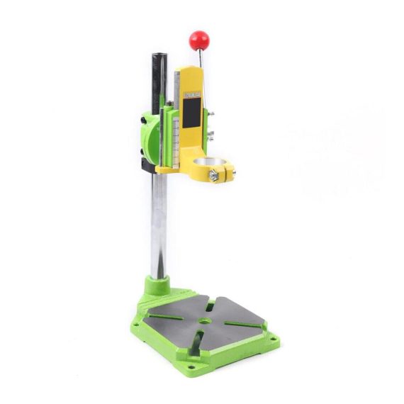 Tischbohrmaschine mit 49cm Bohrmaschinenständer und Schraubstock - Profi Bohrständer 90° drehbar verstellbar und stabil für verschiedene Modelle