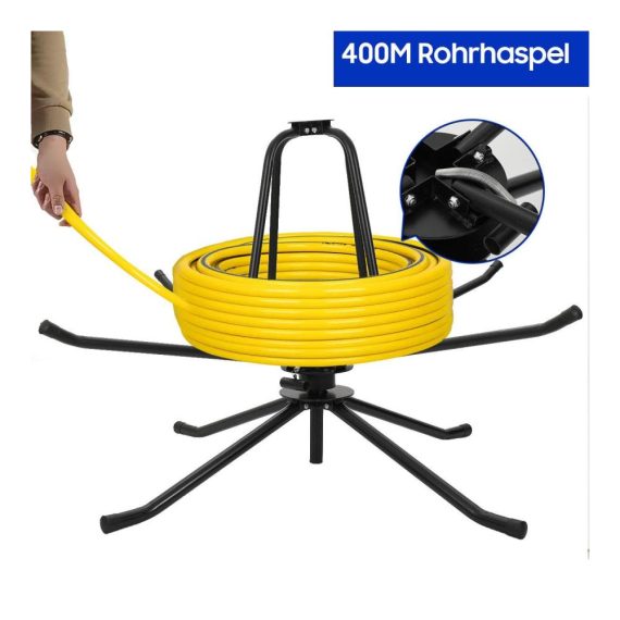 Fußbodenheizung Rohrhaspel Effizientes Abrollgerät für max. 200KG 400 Meter - Kugellager inklusive
