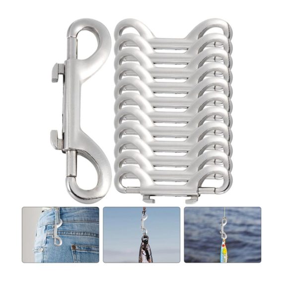 36-teiliges Werkzeugset für Schlüsselanhänger mit Doppelschnalle Augenschrauben Kartenhalter Karabinerhaken – Marinequalität ideal für Haustierleinen und Tauchen