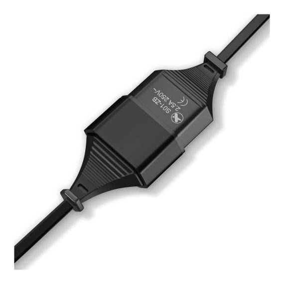 Euro Verlängerungskabel Typ-C 2 Stück 1m Eurostecker auf Eurobuchse 075 mm² Stromkabel für zuverlässige Energieversorgung