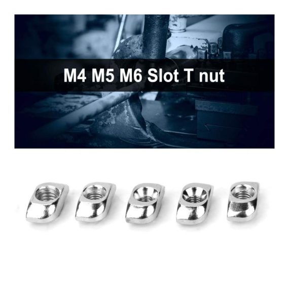 120 Stück T-Nut-Schiebemuttern Set für 3030 Aluminiumprofile | M4 M5 M6 T-Nut-Muttern – Hardware-Befestigungselemente