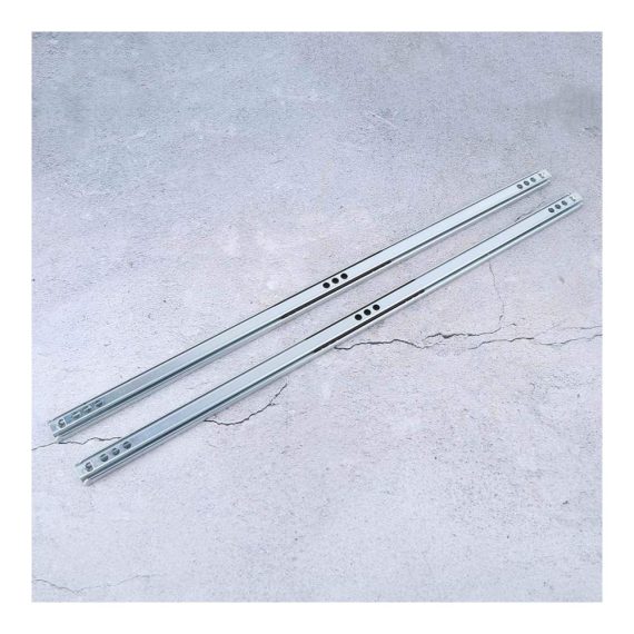 2-teilige Heavy-Duty-Schubladenführungen (450x17mm) - Robuste Stahlkugel-Schienen für Schubladenauszüge und Schränke