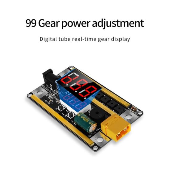 Punktschweißgerät GX591 DIY Kit - Kompaktes 8-24V Schweißgerät 99-stufig einstellbare Leistung Ideal für 18650 Batterien