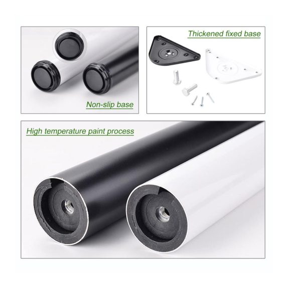 Aluminiumlegierung Möbelfüße - Verstellbare Tischbeine für Sofa Schreibtisch Esstisch Couchtisch - Metallische Ersatzmöbelfüße in Premium-Qualität