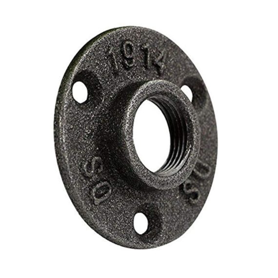 10er Pack 3/4-Zoll Eisenflanschmuttern - Industrieller Vintage Rohrflansch für Wandmontage und Dekorative Rohrmöbel