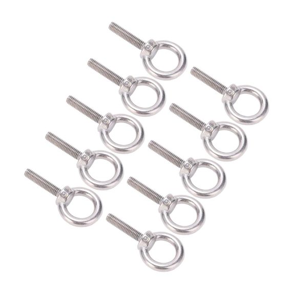 10 Stück Augenbolzen Ringschrauben aus 304 Edelstahl M6x25 Hebe-Rundring-Schraubverschluss für sichere Anschlüsse ideal für Strom und Stahl