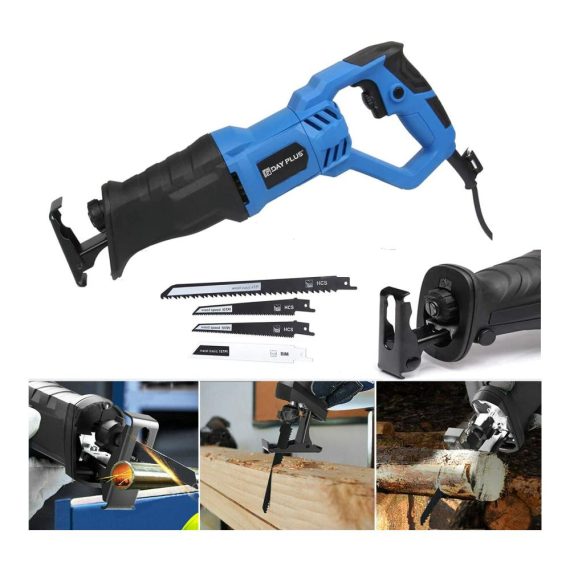 Elektro Säbelsäge 900W - Profi Tigersäge für Holz & Metall inkl. 5 Sägeblätter variable Geschwindigkeit 2800RPM
