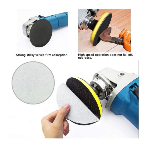 Exzenterschleifer Schleifpapier Set 125mm 60 Stück mit Klettverschluss - Nass und Trocken Wasserschleifscheiben Körnung 320/600/800/1200/1500/2000 für Auto Metall und Holz