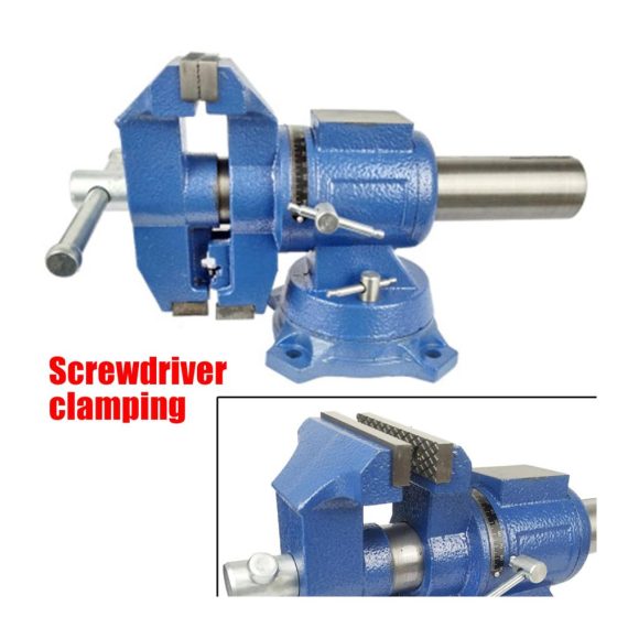 5 Zoll Profi Schraubstock aus Gusseisen - 360° Drehung 125mm Öffnungsgröße für Flachschleifmaschinen Fräsmaschinen Erodier- und WEDM-Maschinen (Blau) - Top-Qualität für präzise Arbeiten