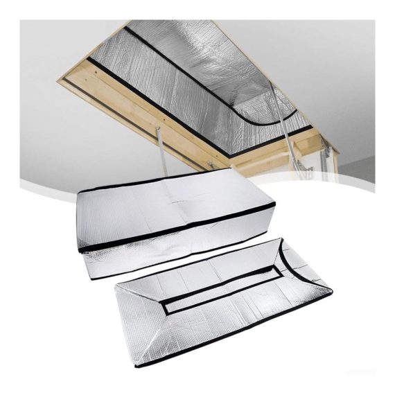 Dachboden Isolierungs-Set | Fensterdichtungsskits | Dachbodentür Isolierung | Feuerfest | Dachzelt Zubehör | Leiter Abdeckung | Isolierabdeckung für Dachbodentreppen | Effektive Wärmedämmung | 635 x 1372 x 279 cm