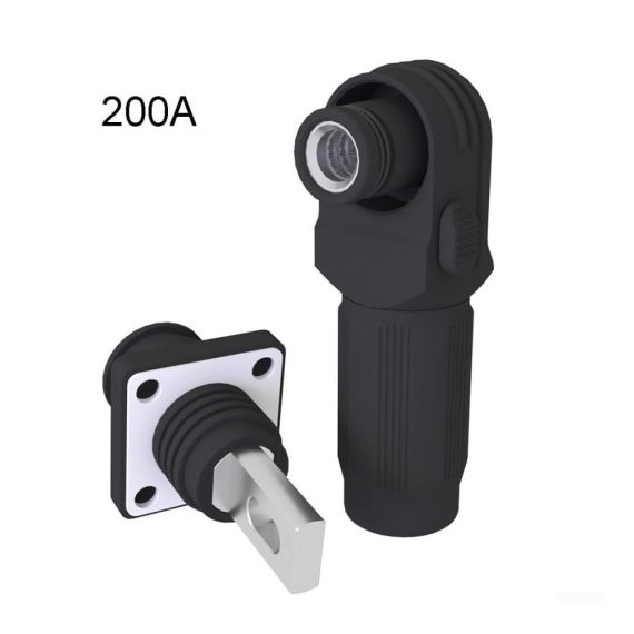 200A Schnellklemmen-Set für wasserdichte Batterie-Energiespeicher-Steckverbinder - Schwarz flammhemmender Anschluss