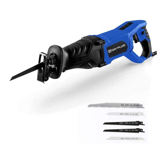 Professionelle 900W Säbelsäge mit 5 Sägeblättern - Reciprosäge für Holz und Metall 2800RPM