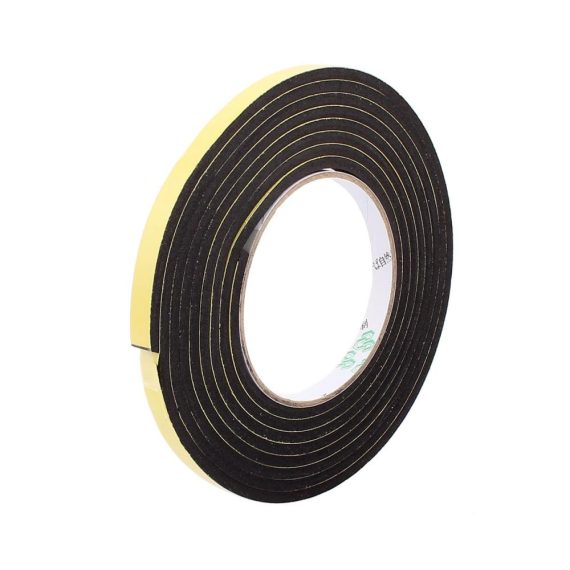 Selbstklebendes Reparaturband - 1 cm breites Gummiband mit 3 m Länge und 4 mm Dicke für effektive Abdichtung - Einseitiger Schaumstoff-Dichtungsstreifen