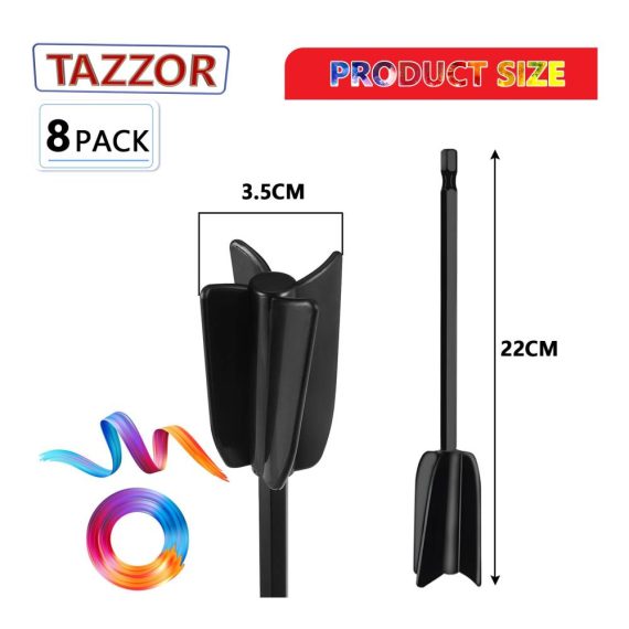 Epoxidharz Rührwerke - 8 Stück 22cm Mischpaddel für 1/4 Bohrer - Farbrührer Epoxidmischer wiederverwendbar - ideal für Silikonmischen Malen und Keramikglasur