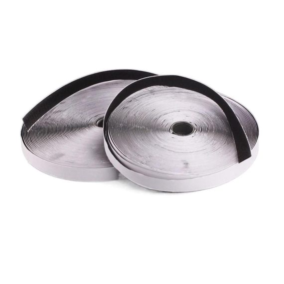 Selbstklebendes Klettverschlussband 5m/Paar Hochfestes Gewebeband mit Nylonhaken Magisches Klebeband für Heimwerker 16-110 mm Schwarz 38mm - Hook and Loop inklusive Kleber