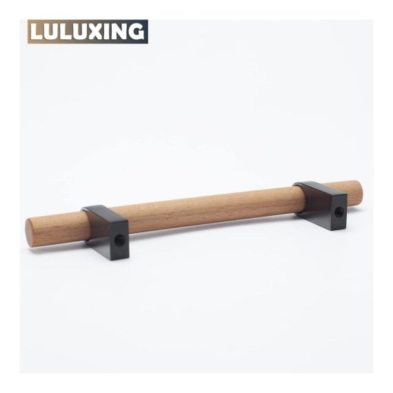 3er-Set Moderne Massivholz Schrankgriffe - Luluxing Holzknäufe für Küche & Kleiderschrank