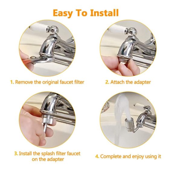 720° Universal Strahlregler 2 Stück - Drehbarer Luftsprudler für Wasserhahn mit 22mm Innengewinde und 24mm Außengewinde in Küche/Bad